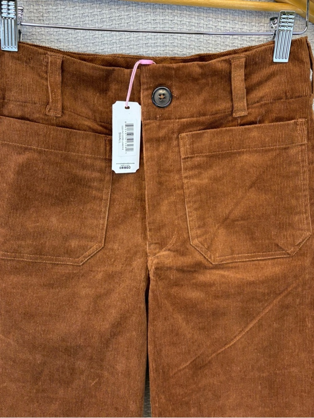 NWT Simply Southern Women’s Brown Corduroy Pants Size Small Boho Spring Preppy - Picture 5 of 10